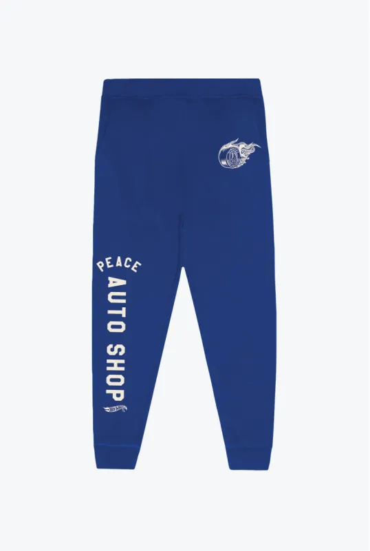 Peace Auto Shop Joggers - Royal sold by Peace-Collective