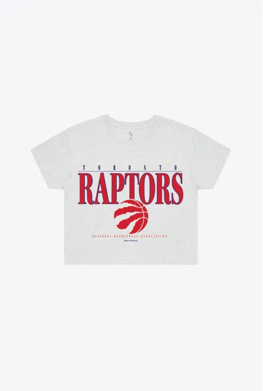 Toronto Raptors Signature Cropped T-Shirt - Ash sold by Peace-Collective