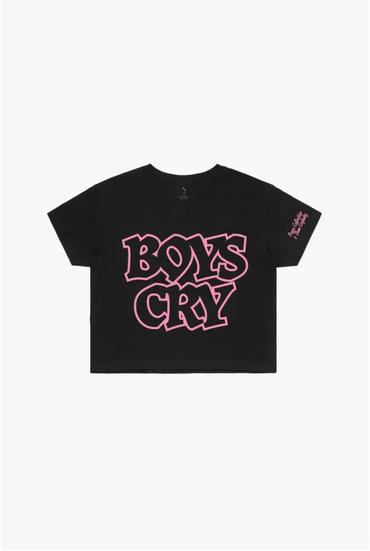 Boys Cry Cropped T-Shirt - Black sold by Peace-Collective