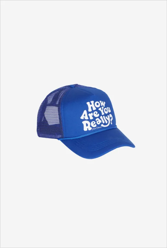 How Are You Really Trucker Hat - Royal sold by Peace-Collective
