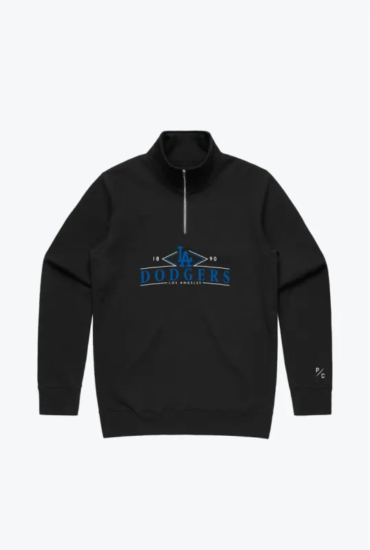 Los Angeles Dodgers Quarter Zip - Black sold by Peace-Collective