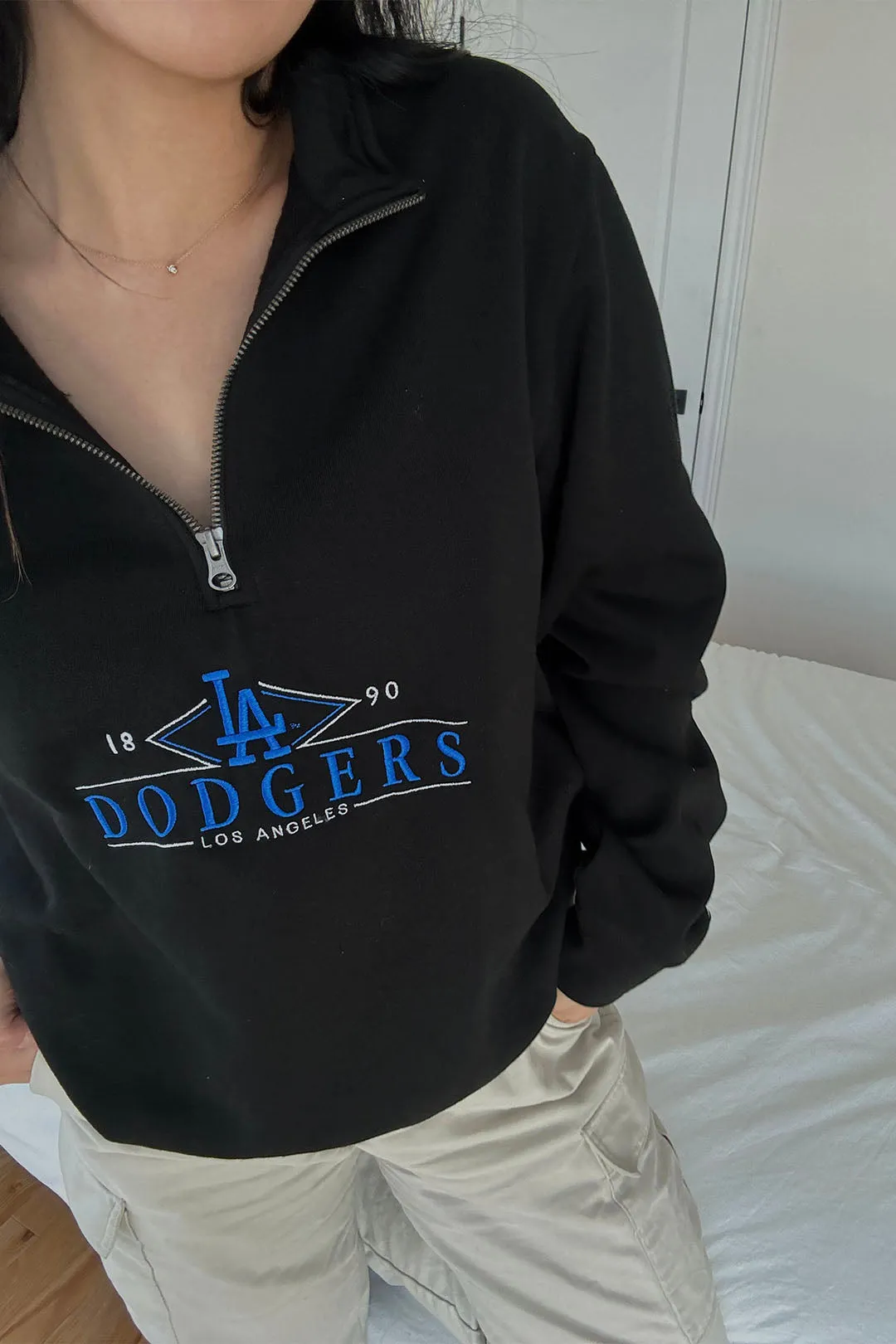 Los Angeles Dodgers Quarter Zip - Black sold by Peace-Collective product image thumbnail 2