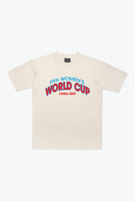 FIFA Women’s World Cup China 2007 Premium T-Shirt - Ivory sold by Peace-Collective
