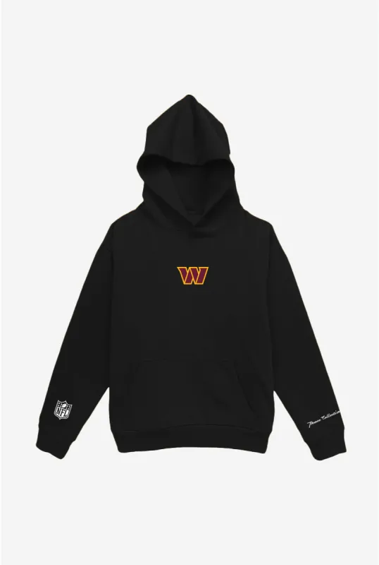 Washington Commanders Logo Heavyweight Hoodie - Black sold by Peace-Collective