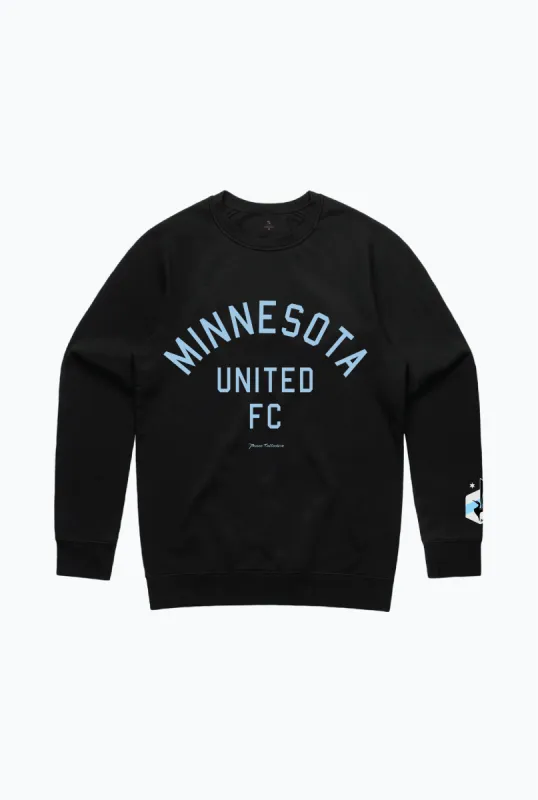 Minnesota United FC Essentials Heavyweight Crewneck - Black sold by Peace-Collective