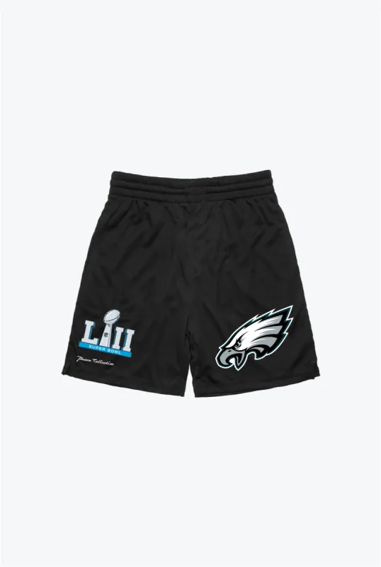 Philadelphia Eagles Super Bowl LII Mesh Shorts - Black sold by Peace-Collective