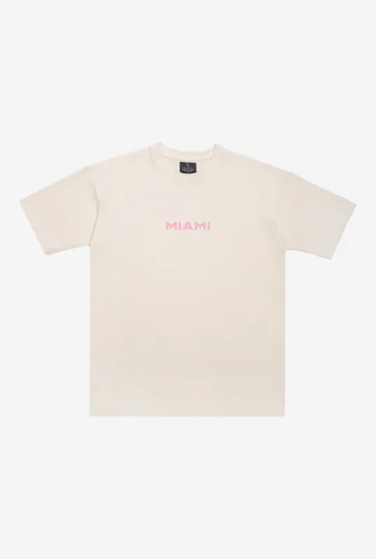 Inter Miami CF Heavyweight T-Shirt - Natural sold by Peace-Collective