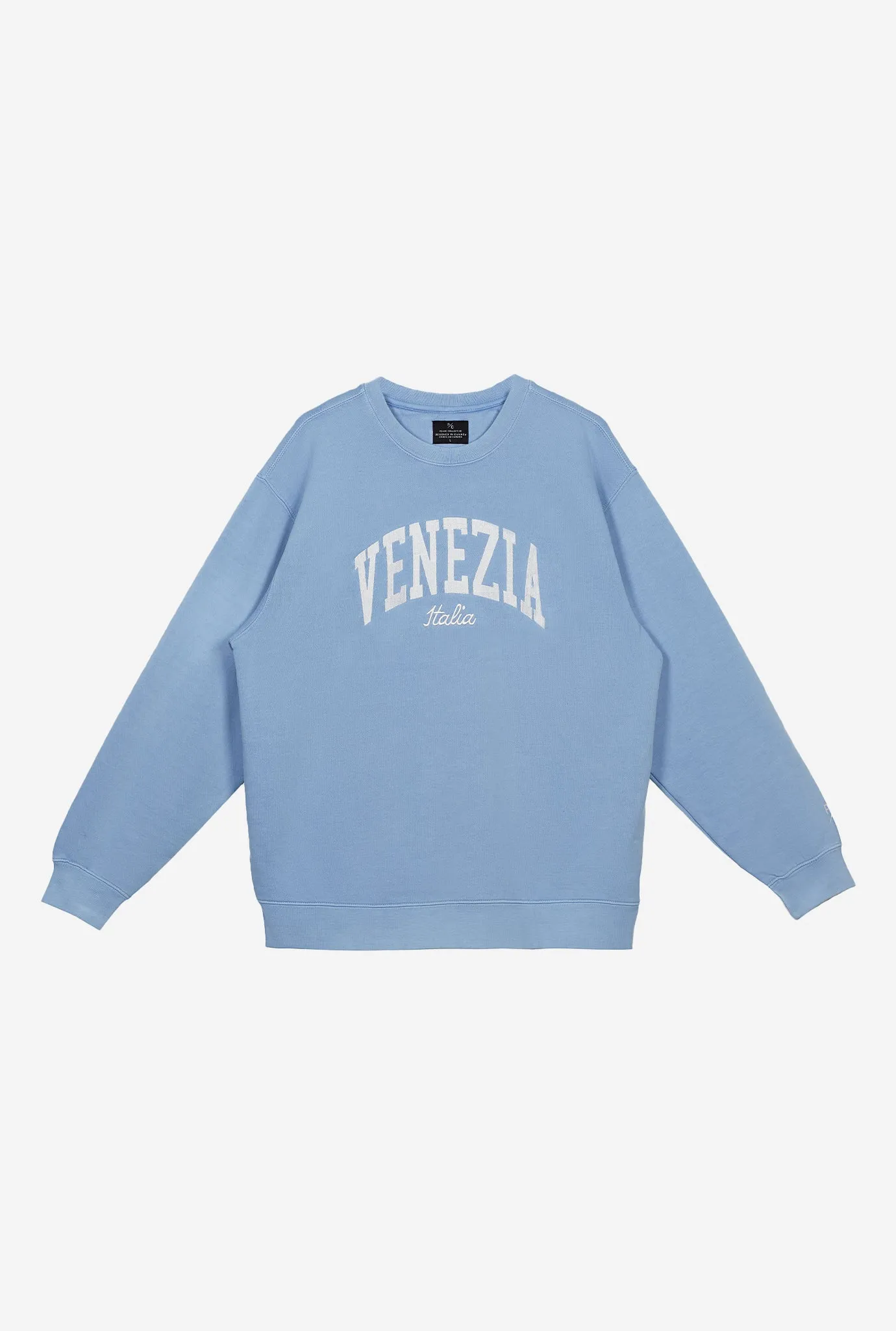 Venice Tourist Pigment Dye Crewneck - Blue sold by Peace-Collective