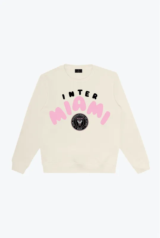 Inter Miami CF Bubble Crewneck - Ivory sold by Peace-Collective