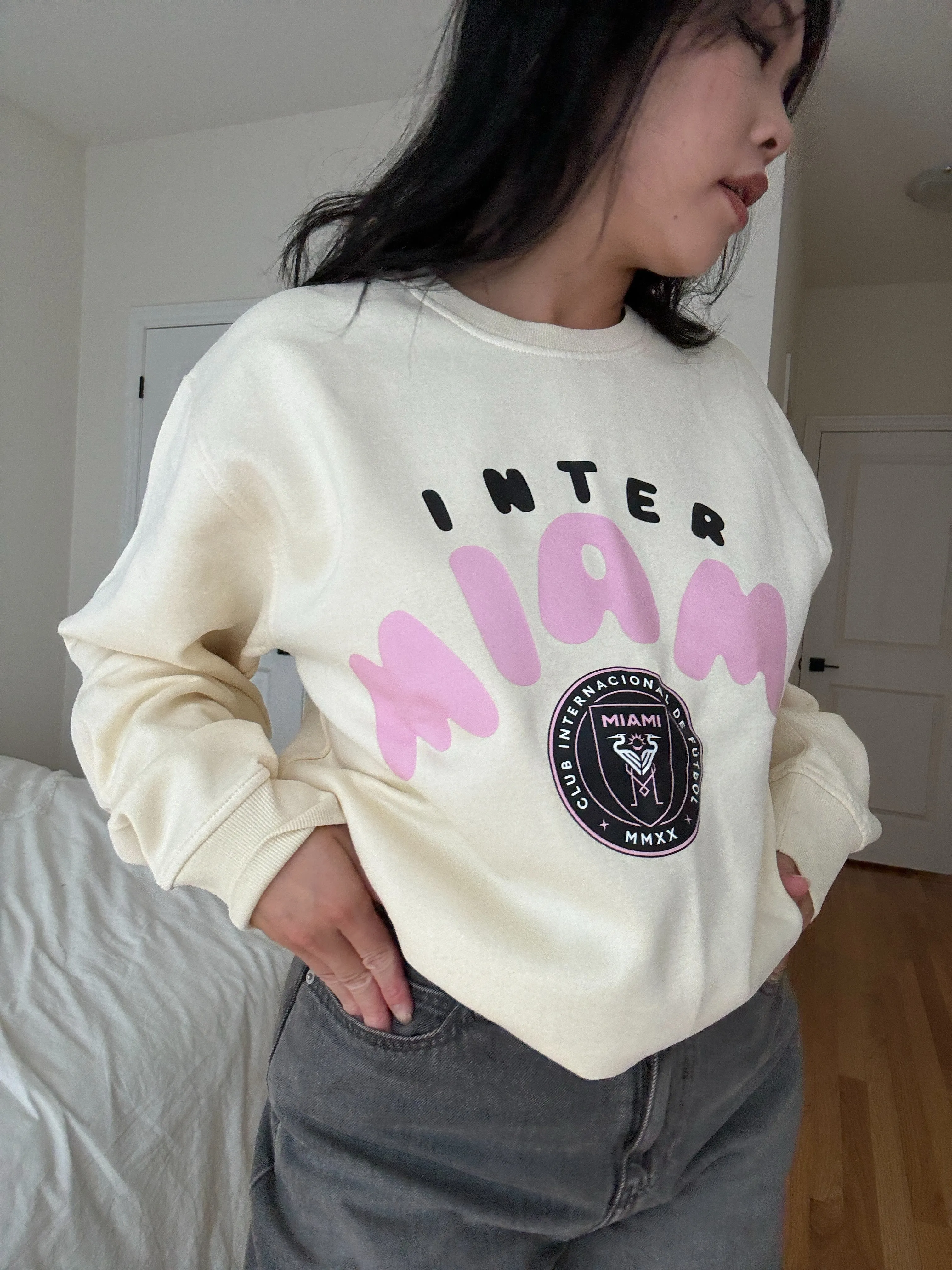 Inter Miami CF Bubble Crewneck - Ivory sold by Peace-Collective product image thumbnail 4