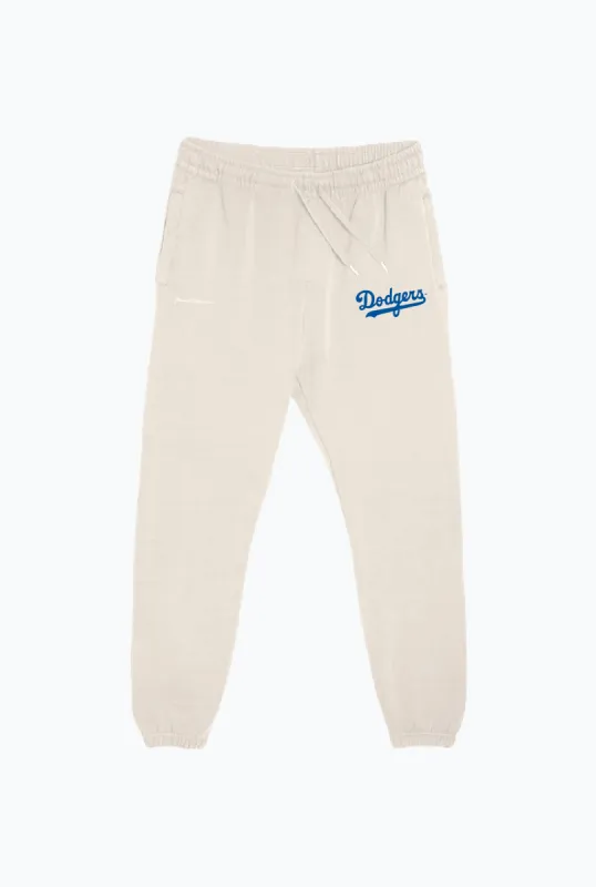 Los Angeles Dodgers Heavyweight Jogger - Ivory sold by Peace-Collective