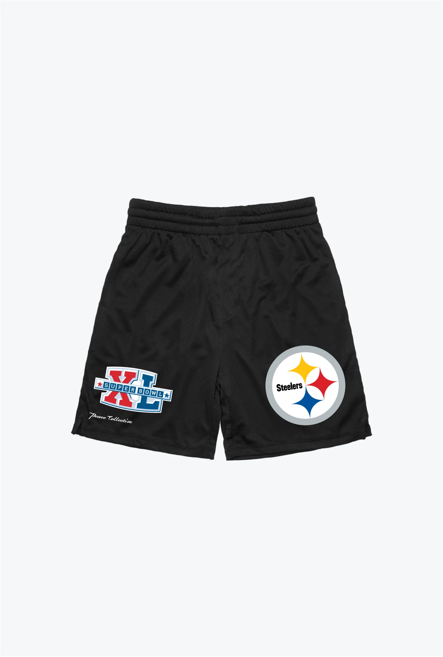 Pittsburgh Steelers Super Bowl XL Mesh Shorts - Black sold by Peace-Collective