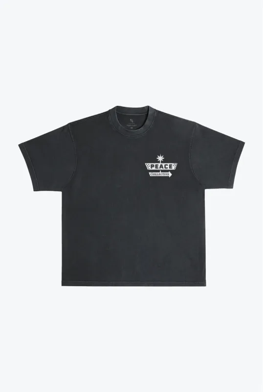 Mental Health is Health Heavyweight Pigment Dye T-Shirt - Black sold by Peace-Collective