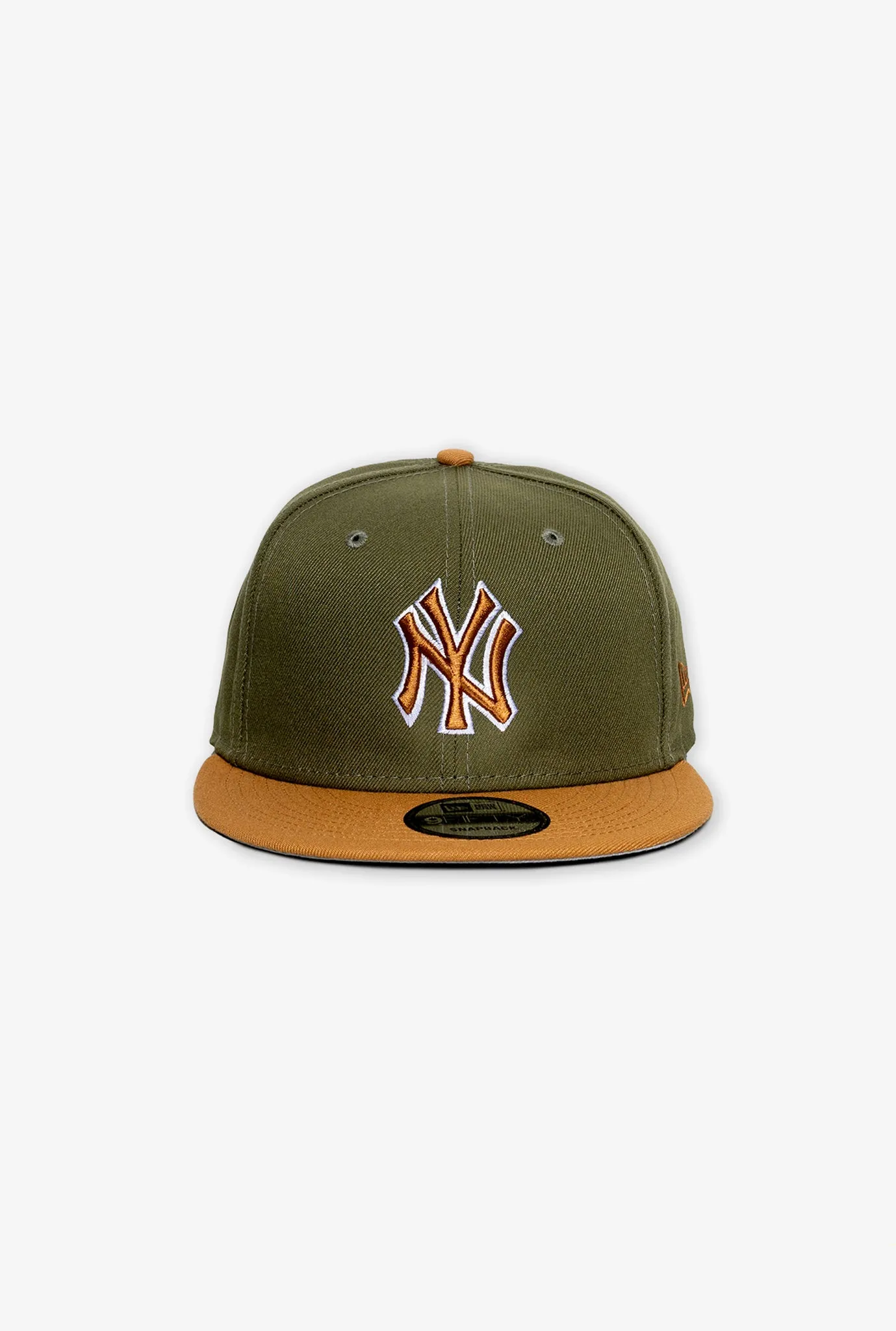 New York Yankees 9FIFTY 2-Tone Color Pack Snapback Hat - Olive/Tan sold by Peace-Collective