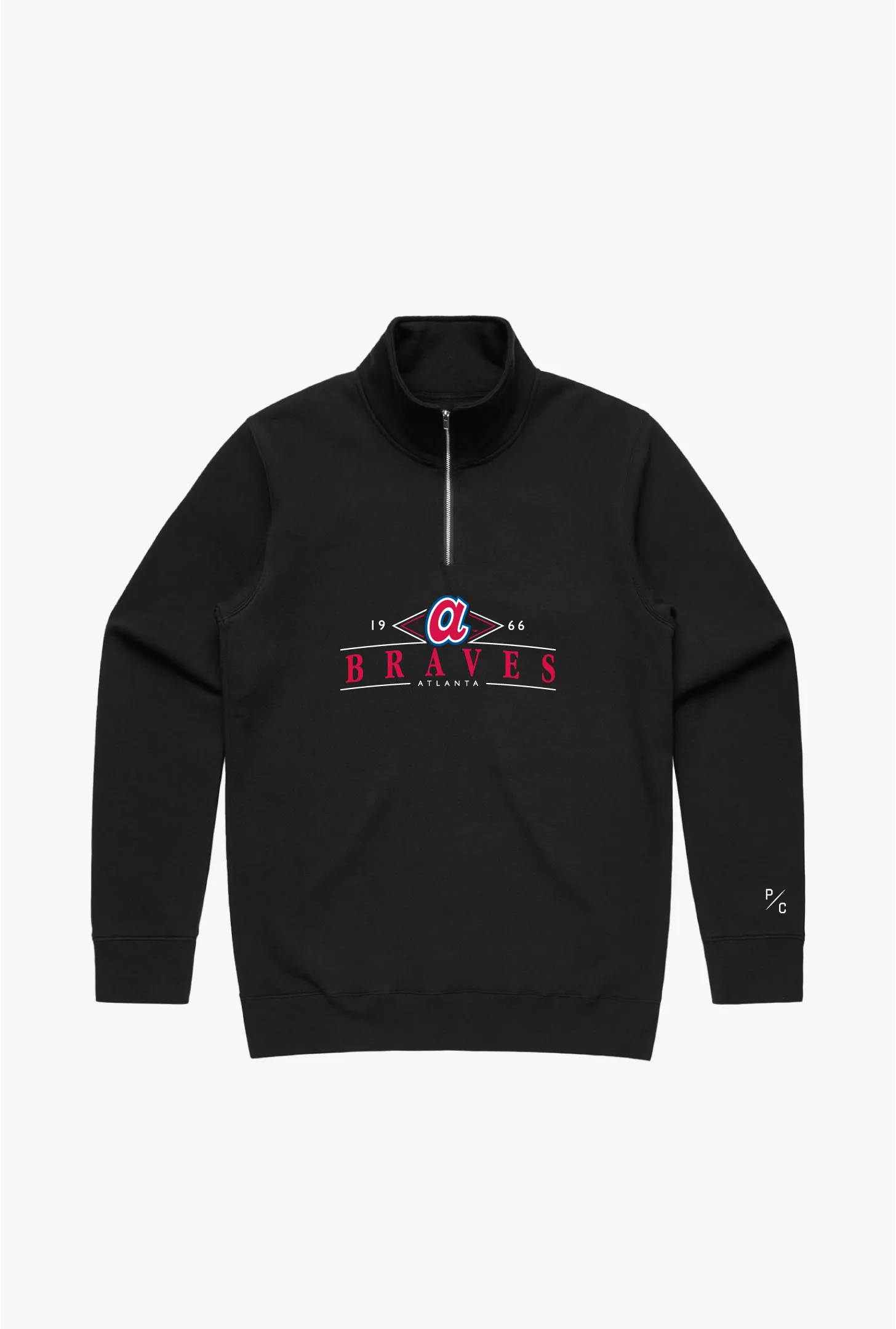 Atlanta Braves Quarter Zip - Black sold by Peace-Collective