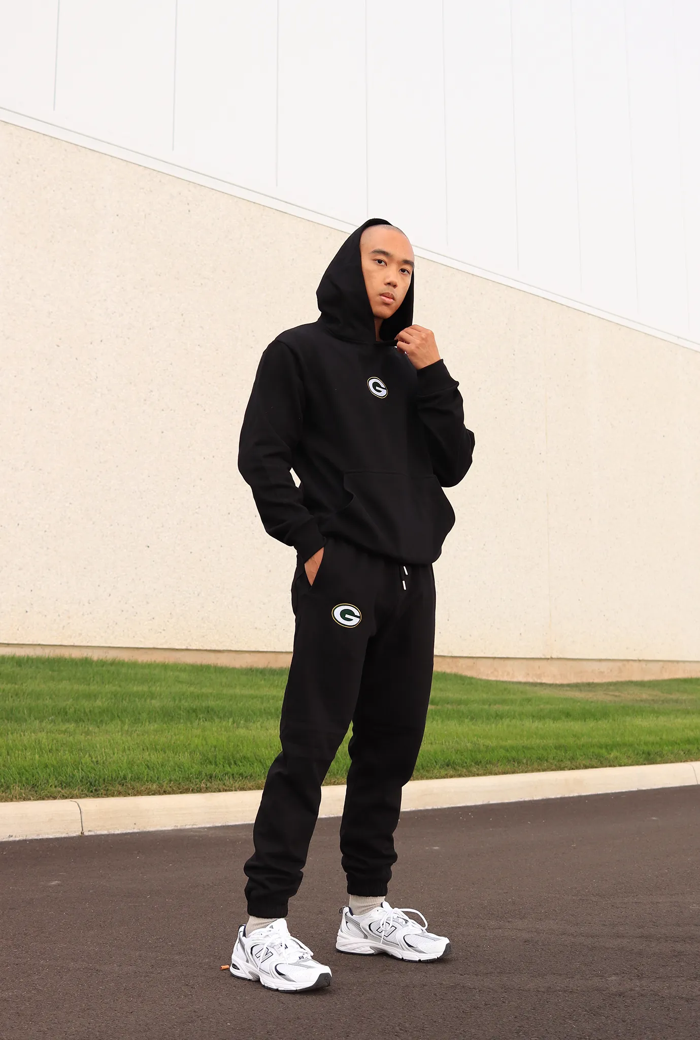 Green Bay Packers Logo Heavyweight Hoodie - Black sold by Peace-Collective product image thumbnail 3