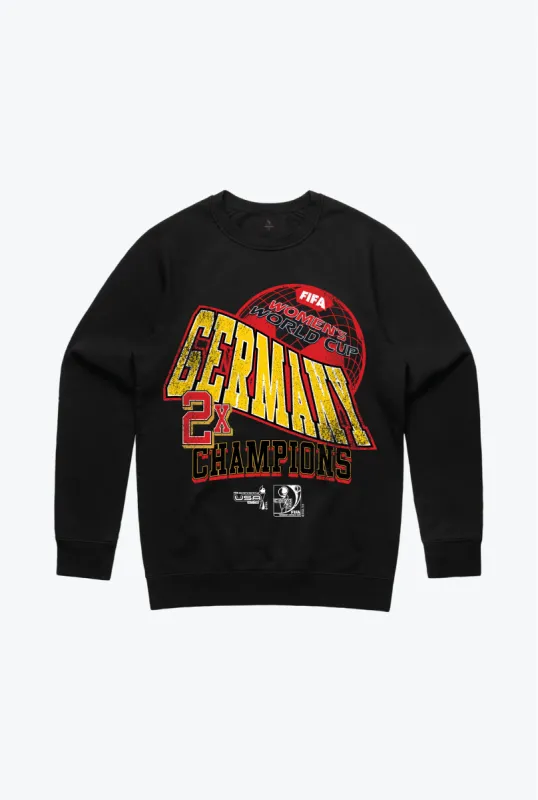 FIFA Historic Women’s World Cup Team Germany Crewneck - Black sold by Peace-Collective