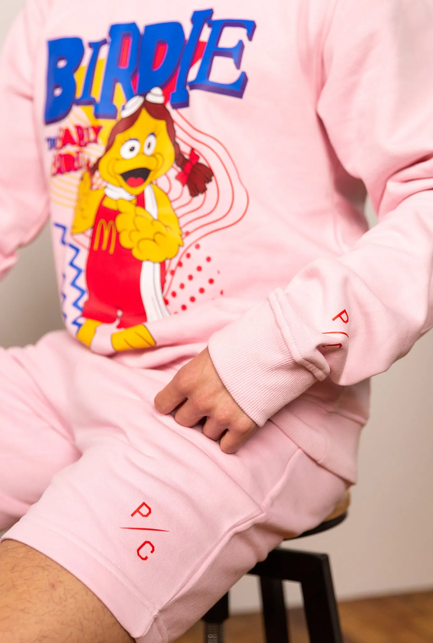 Vintage Birdie the Early Bird Fleece Shorts - Pink sold by Peace-Collective product image thumbnail 3