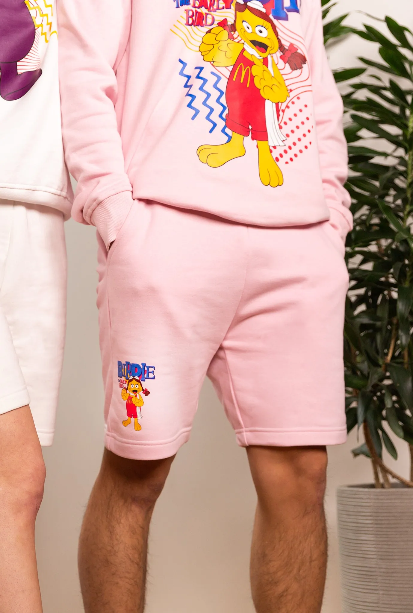 Vintage Birdie the Early Bird Fleece Shorts - Pink sold by Peace-Collective product image thumbnail 2