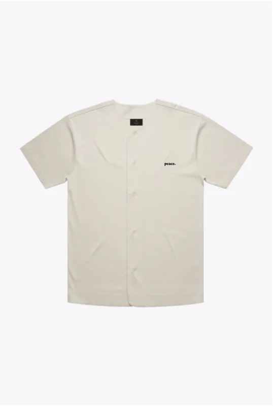 Peace Basics Baseball Jersey - Ivory sold by Peace-Collective