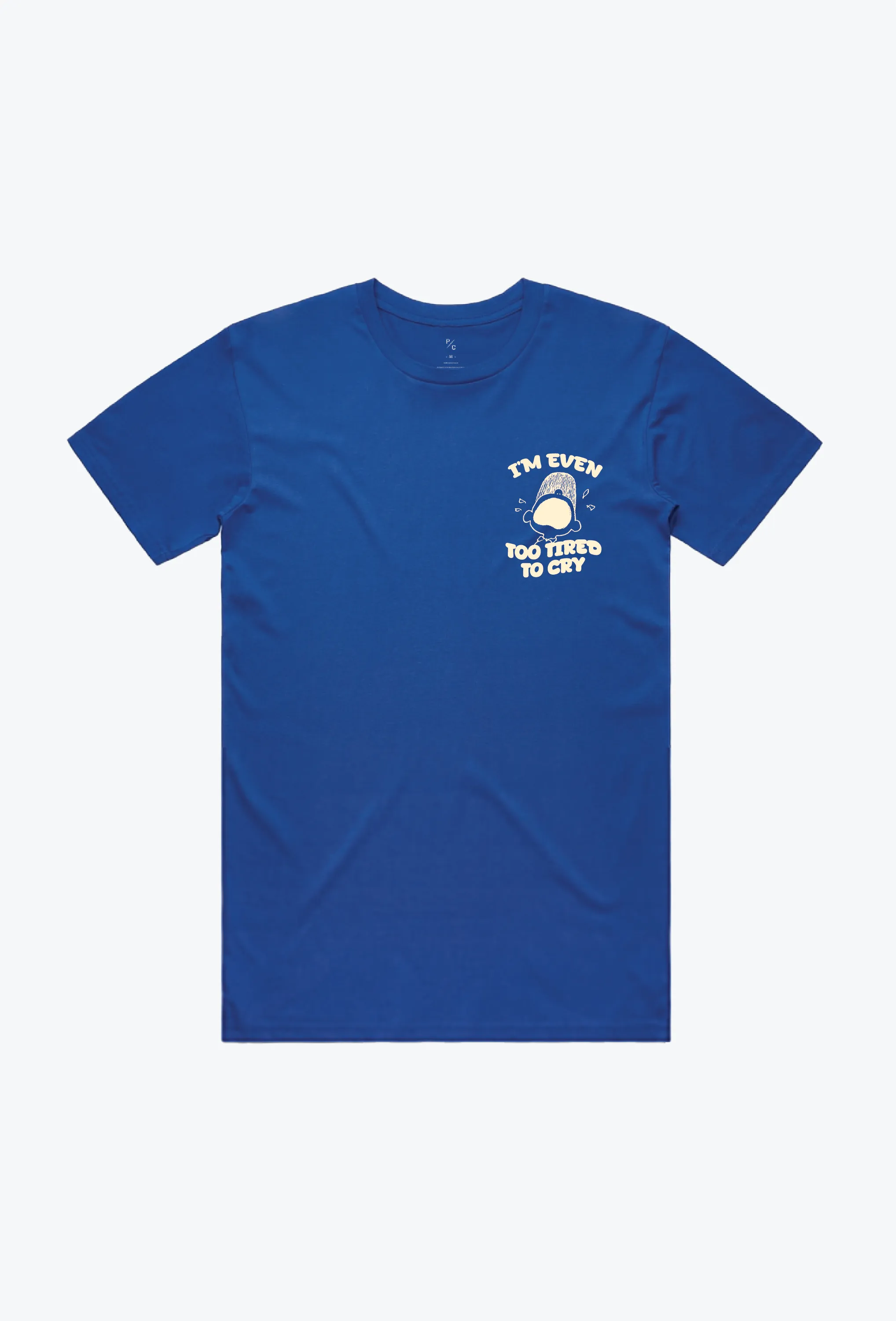 P/C x Peanuts Too Tired T-Shirt - Royal sold by Peace-Collective