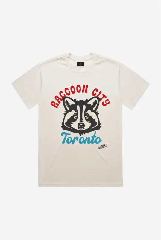 Raccoon City T-Shirt - Ivory sold by Peace-Collective