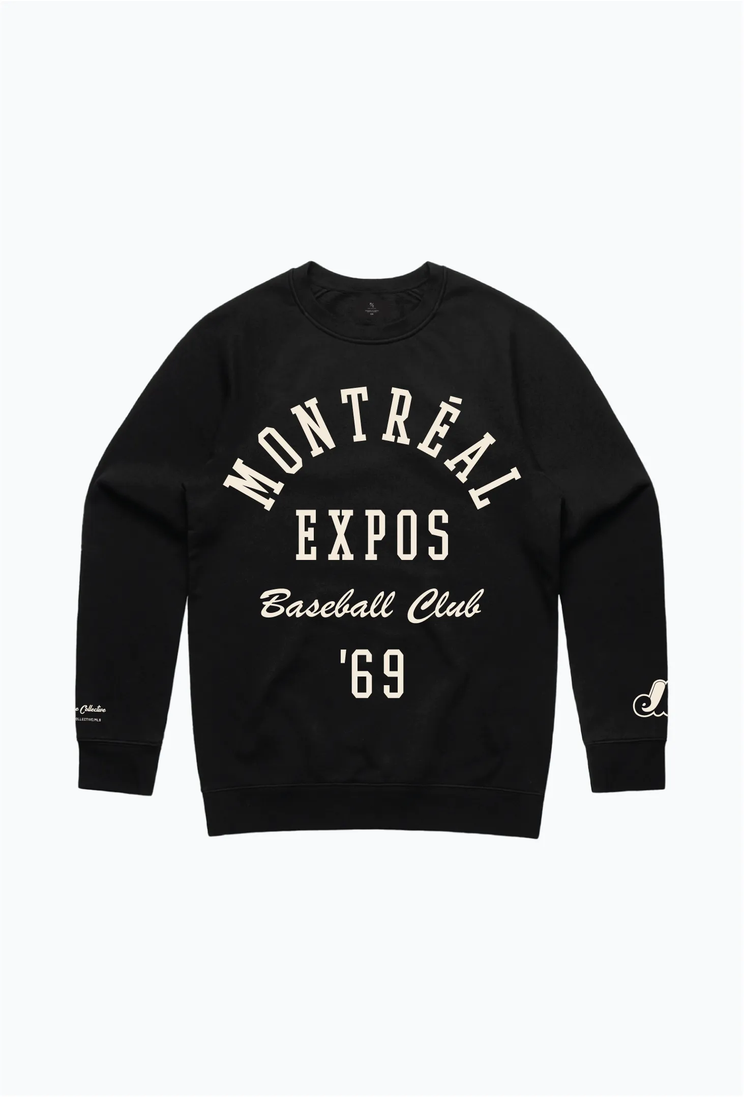 Montréal Expos Heavyweight Crewneck - Black sold by Peace-Collective