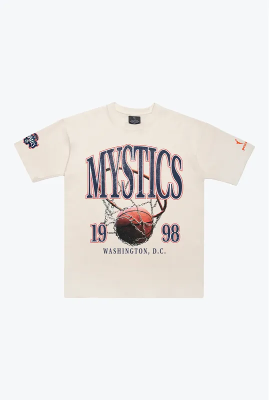 Washington Mystics Vintage Heavyweight T-Shirt - Ivory sold by Peace-Collective