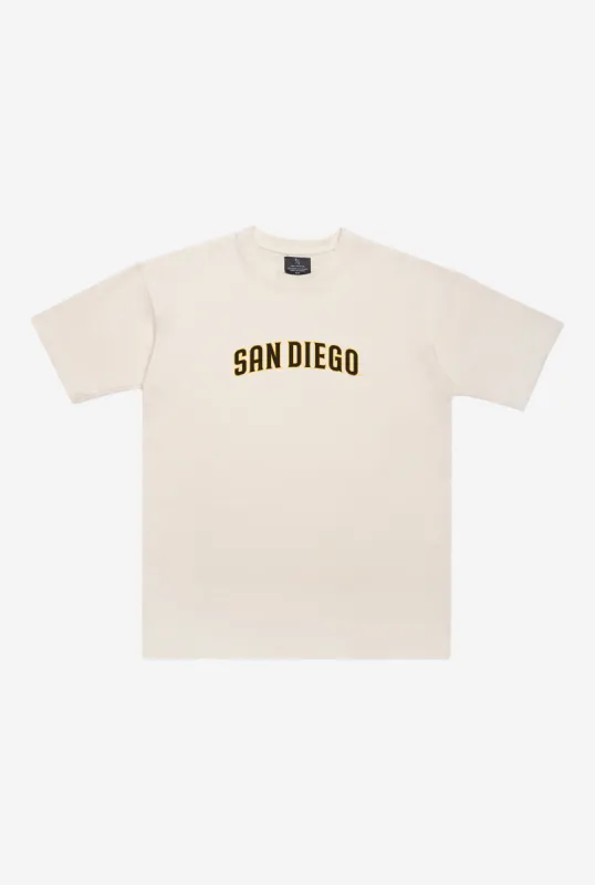 San Diego Padres Heavyweight T-Shirt - Natural sold by Peace-Collective