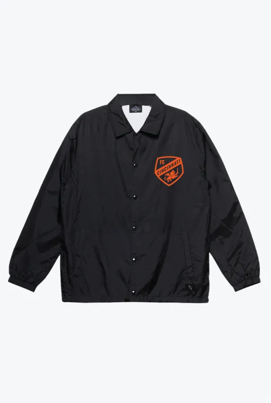 FC Cincinnati Essentials Coach Jacket - Black sold by Peace-Collective