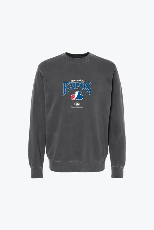 Montreal Expos Vintage Embroidered Crewneck - Black sold by Peace-Collective