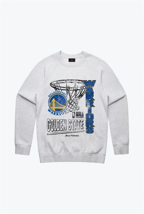 Golden State Warriors Basketball Net Crewneck - Ash sold by Peace-Collective