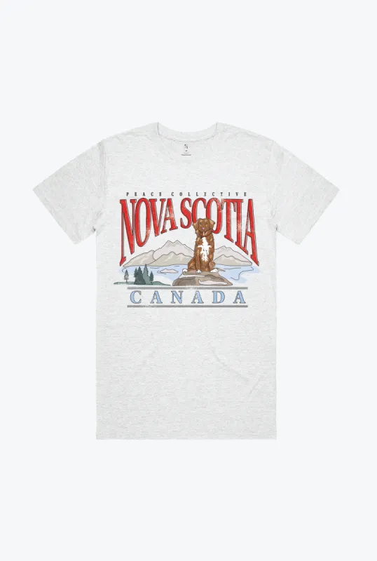 Nova Scotia Retriever Vintage T-Shirt - Ash sold by Peace-Collective