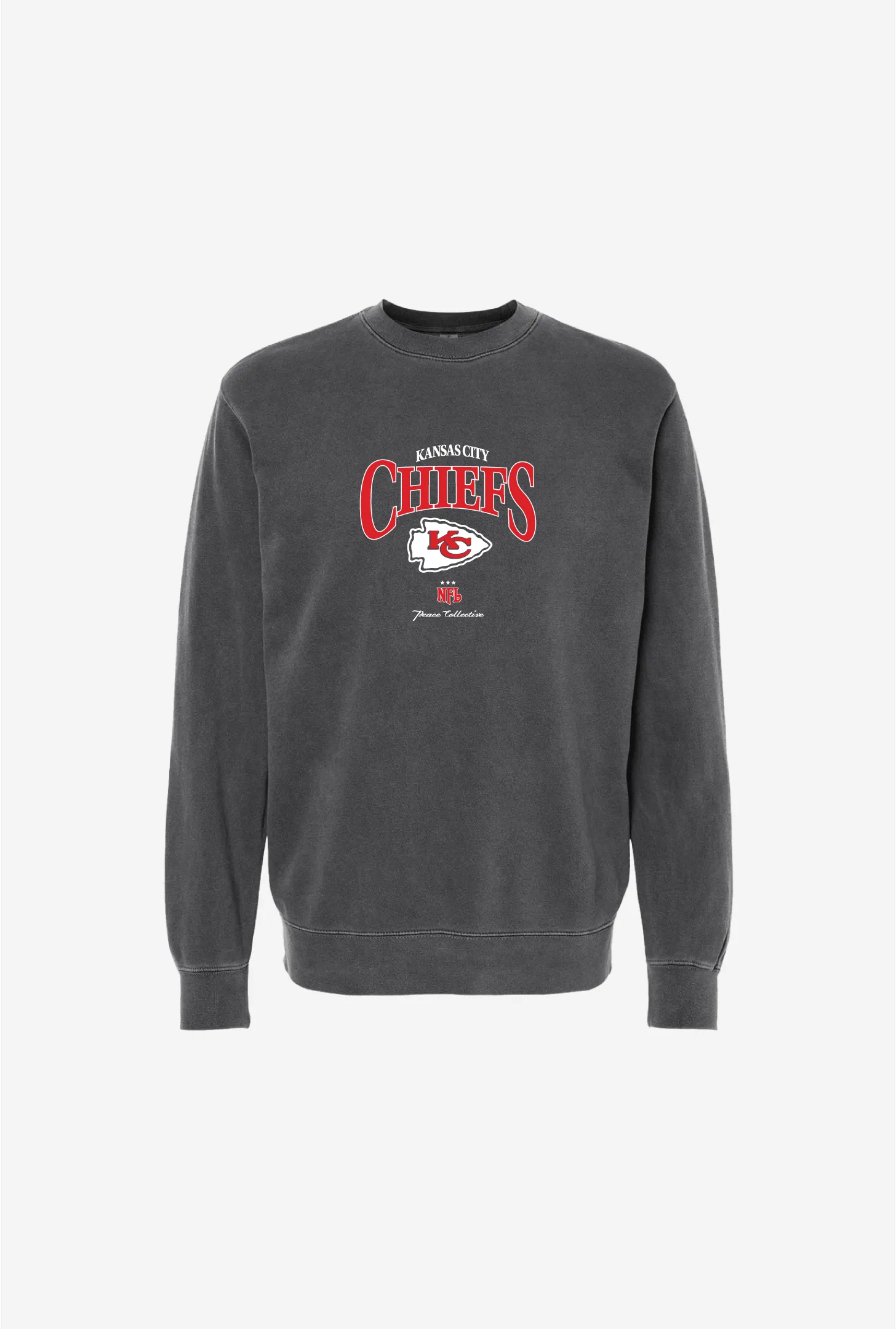 Kansas City Chiefs Vintage Embroidered Crewneck - Black sold by Peace-Collective