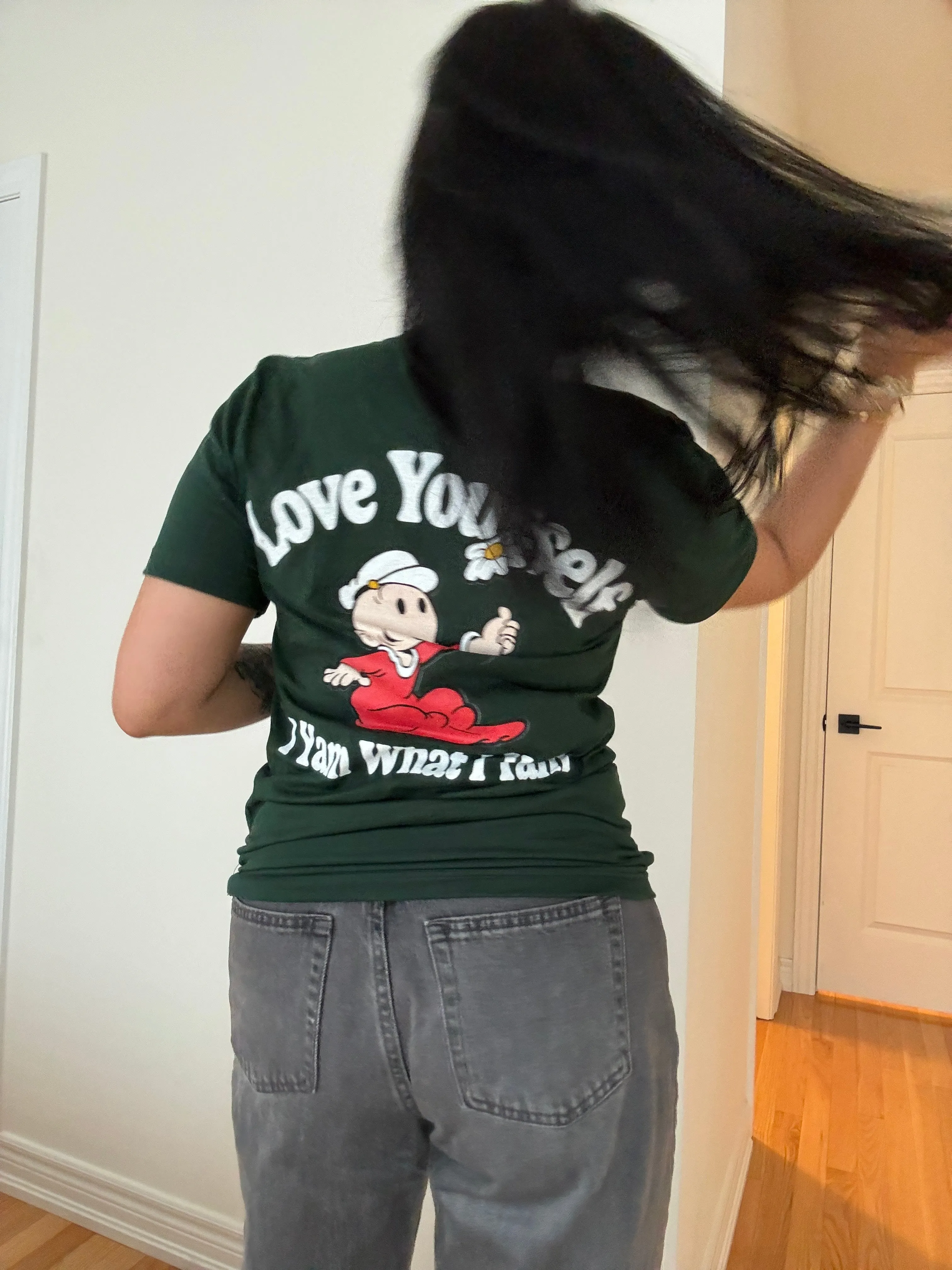 P/C x Popeye Love Yourself T-Shirt - Forest Green sold by Peace-Collective product image thumbnail 4