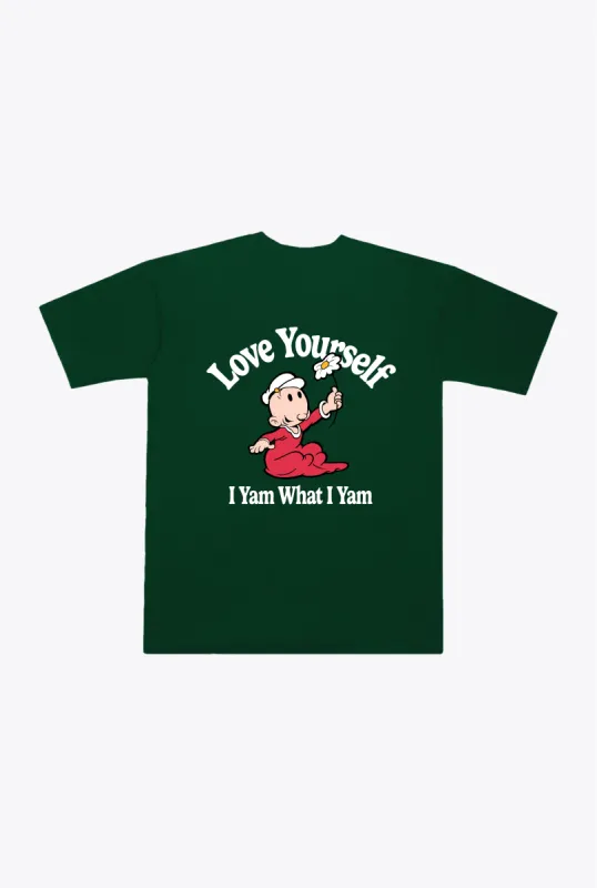 P/C x Popeye Love Yourself T-Shirt - Forest Green sold by Peace-Collective
