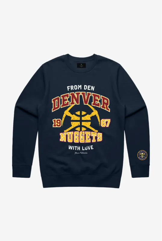 Denver Nuggets Washed Crewneck - Navy sold by Peace-Collective