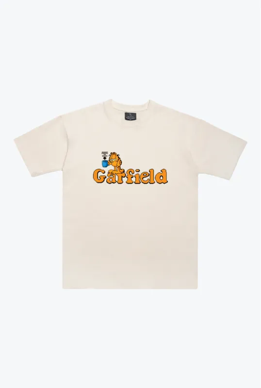 Garfield Retro Video Game Heavyweight T-Shirt - Ivory sold by Peace-Collective