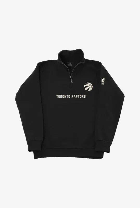 Toronto Raptors Quarter Zip Sweater - Black sold by Peace-Collective