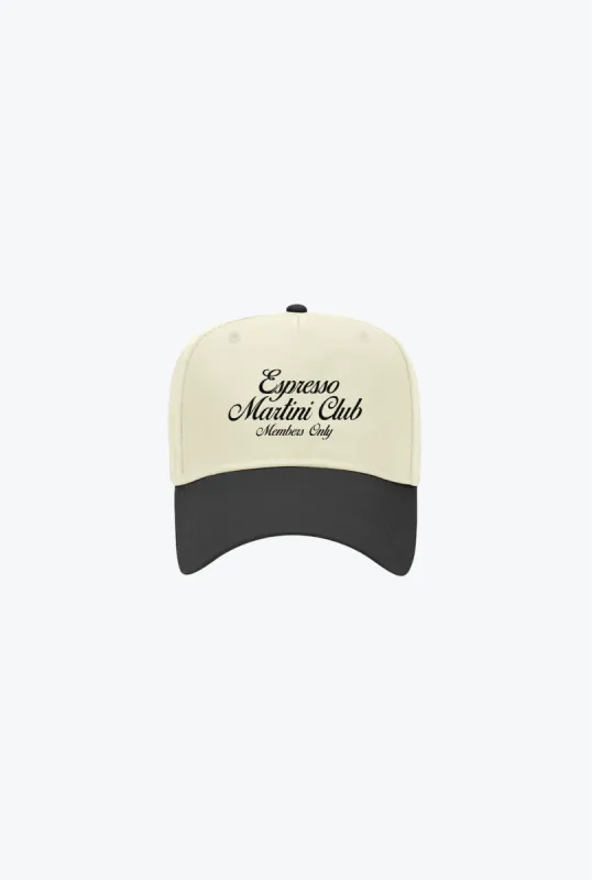 Espresso Martini Club A-Frame Cap - Black/Ivory made by Peace-Collective