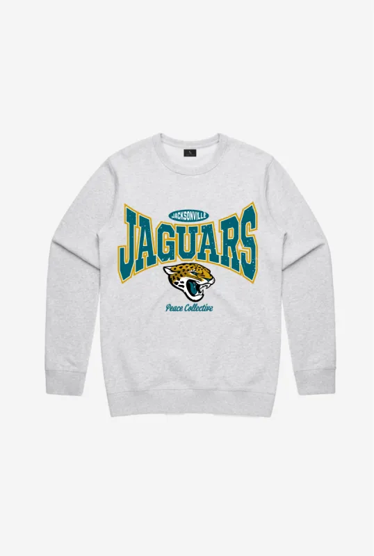 Jacksonville Jaguars Washed Graphic Crewneck - Ash sold by Peace-Collective