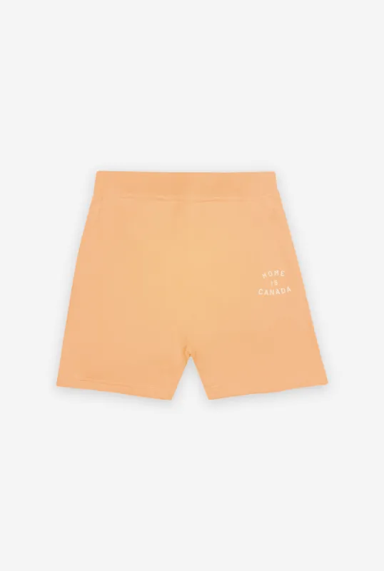 Home is Canada Crescent Fleece Shorts - Prairie Sunset sold by Peace-Collective