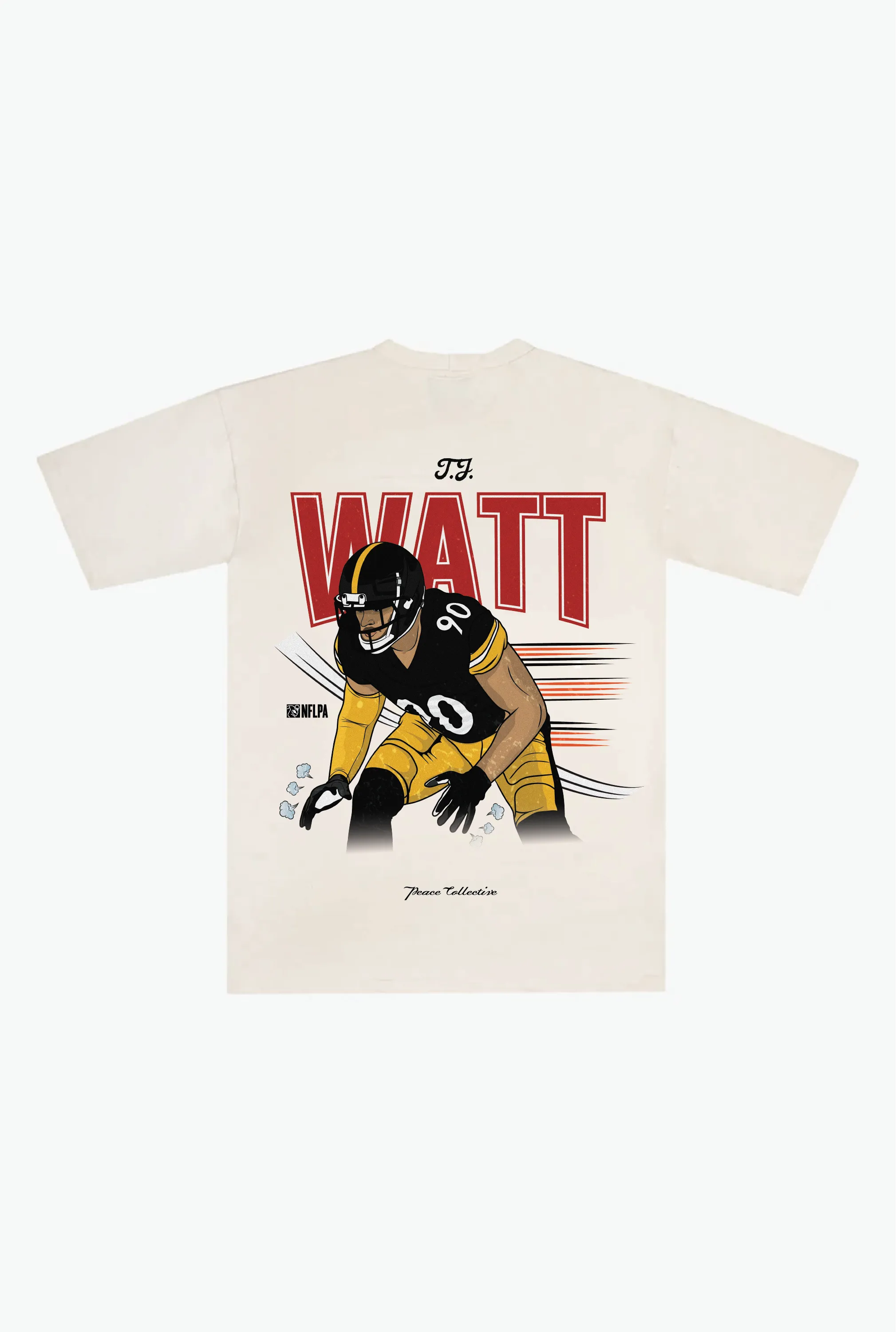 T.J. Watt Heavyweight T-Shirt - Ivory sold by Peace-Collective product image thumbnail 2