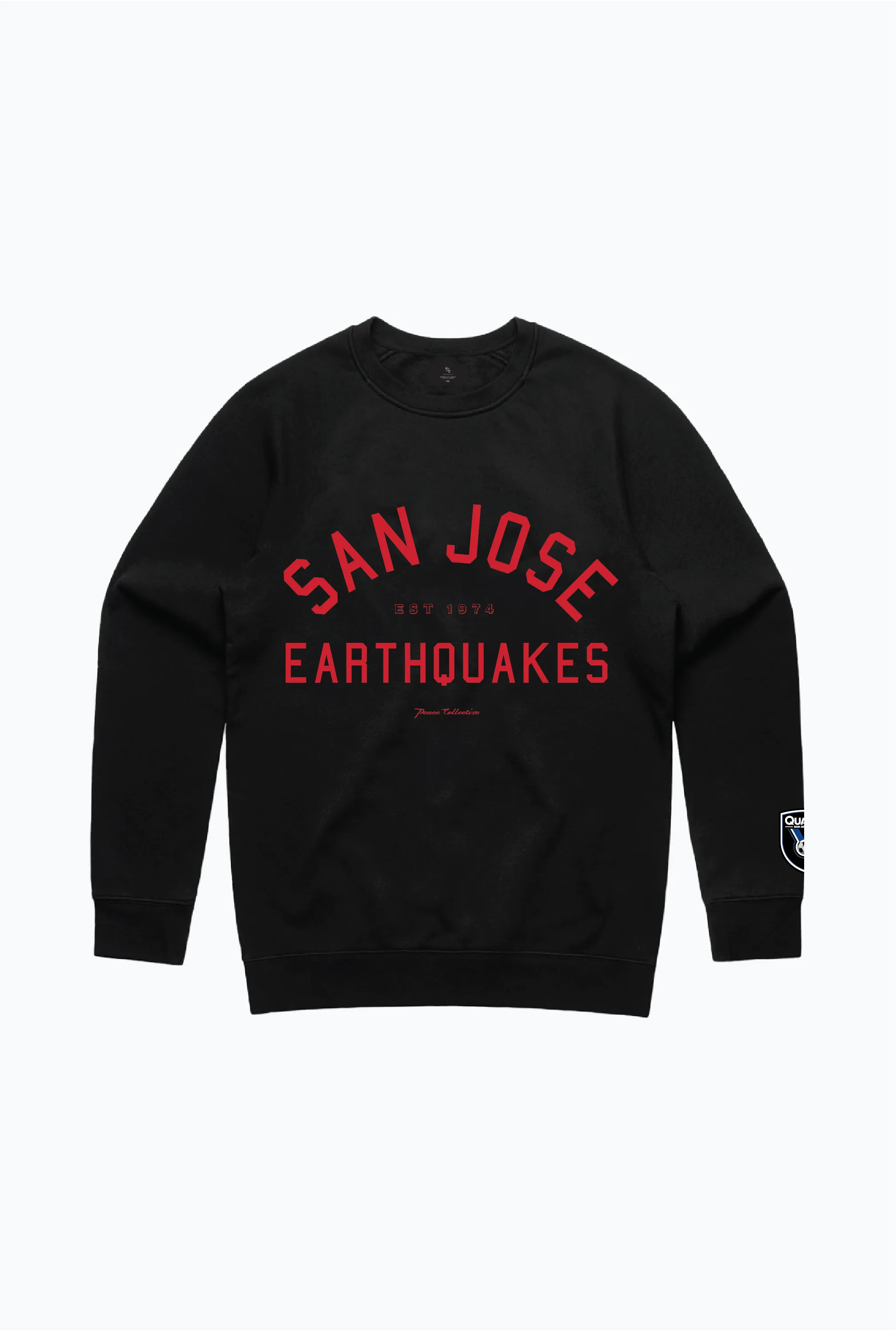 San Jose Earthquakes Essentials Heavyweight Crewneck - Black sold by Peace-Collective