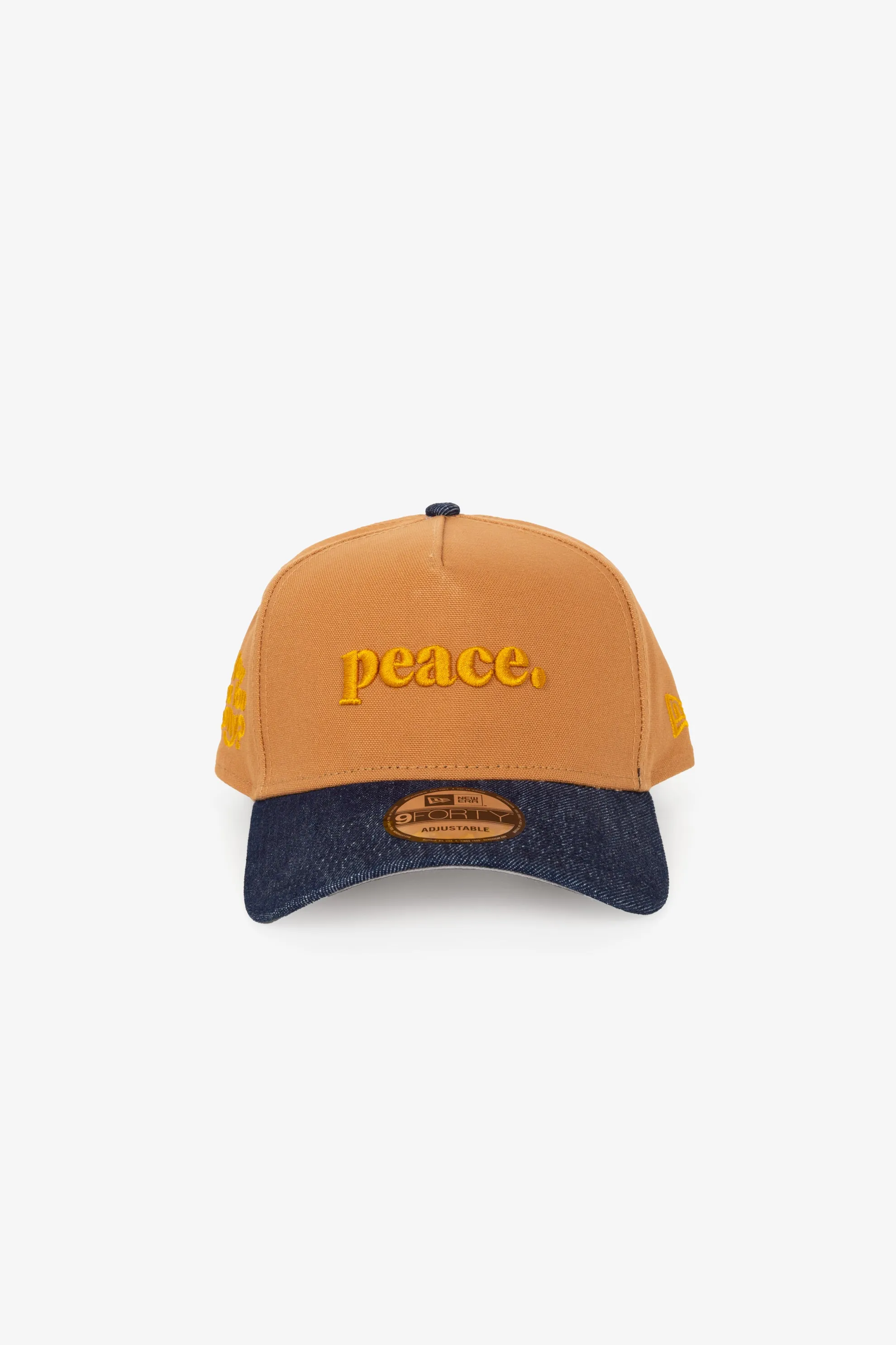 Peace How Are You Really 9FORTY Adjustable Cap - Bronze/ Denim sold by Peace-Collective