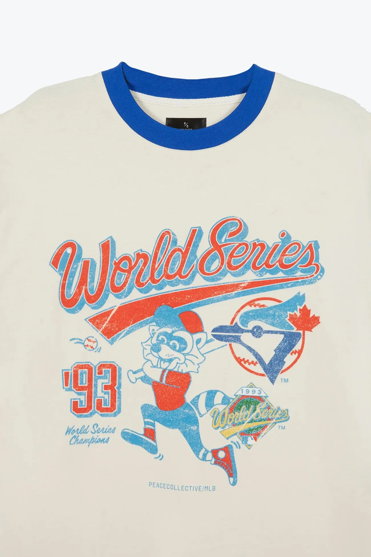 Toronto Blue Jays Raglan Tee - Ivory/Royal sold by Peace-Collective product image thumbnail 2