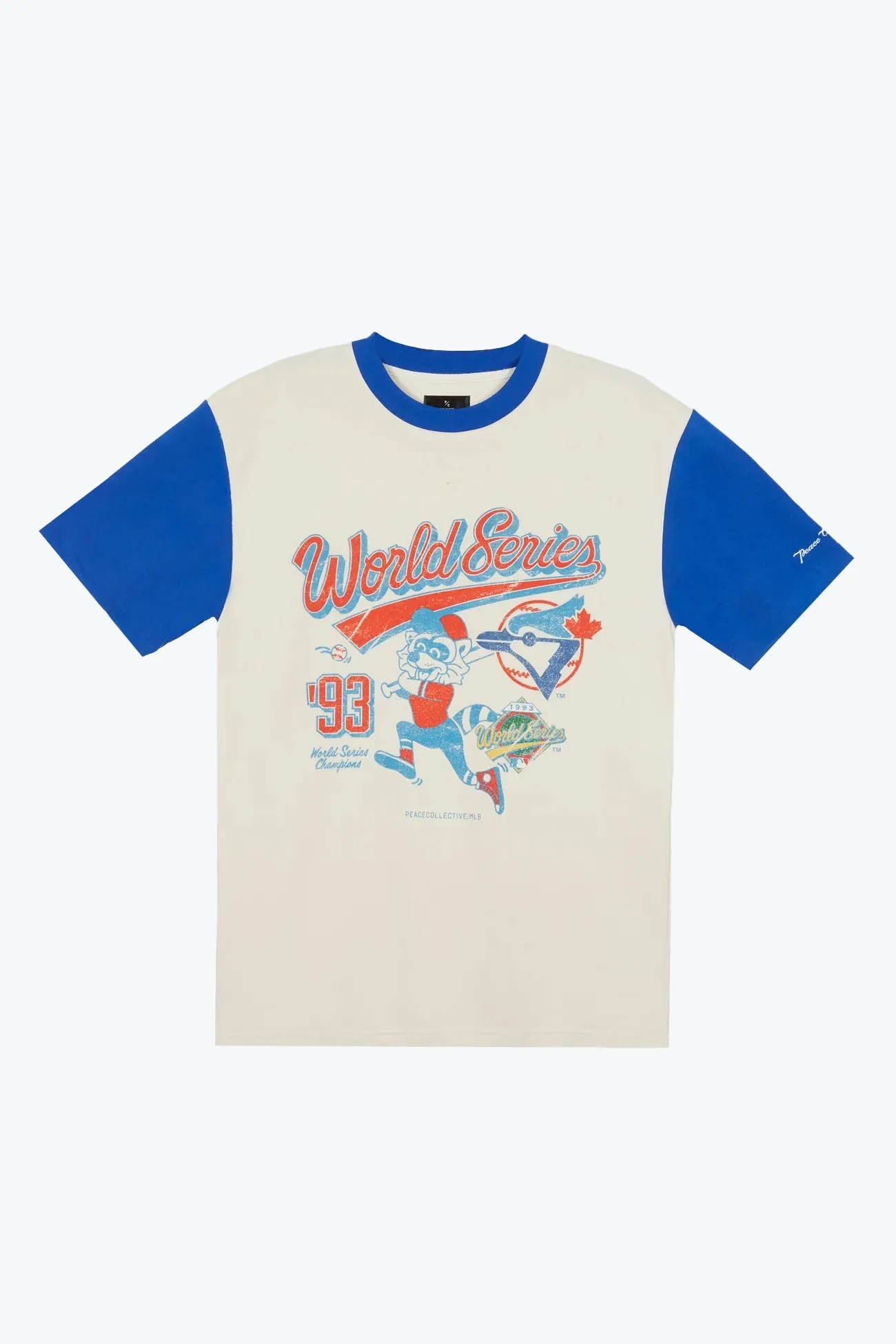 Toronto Blue Jays Raglan Tee - Ivory/Royal sold by Peace-Collective