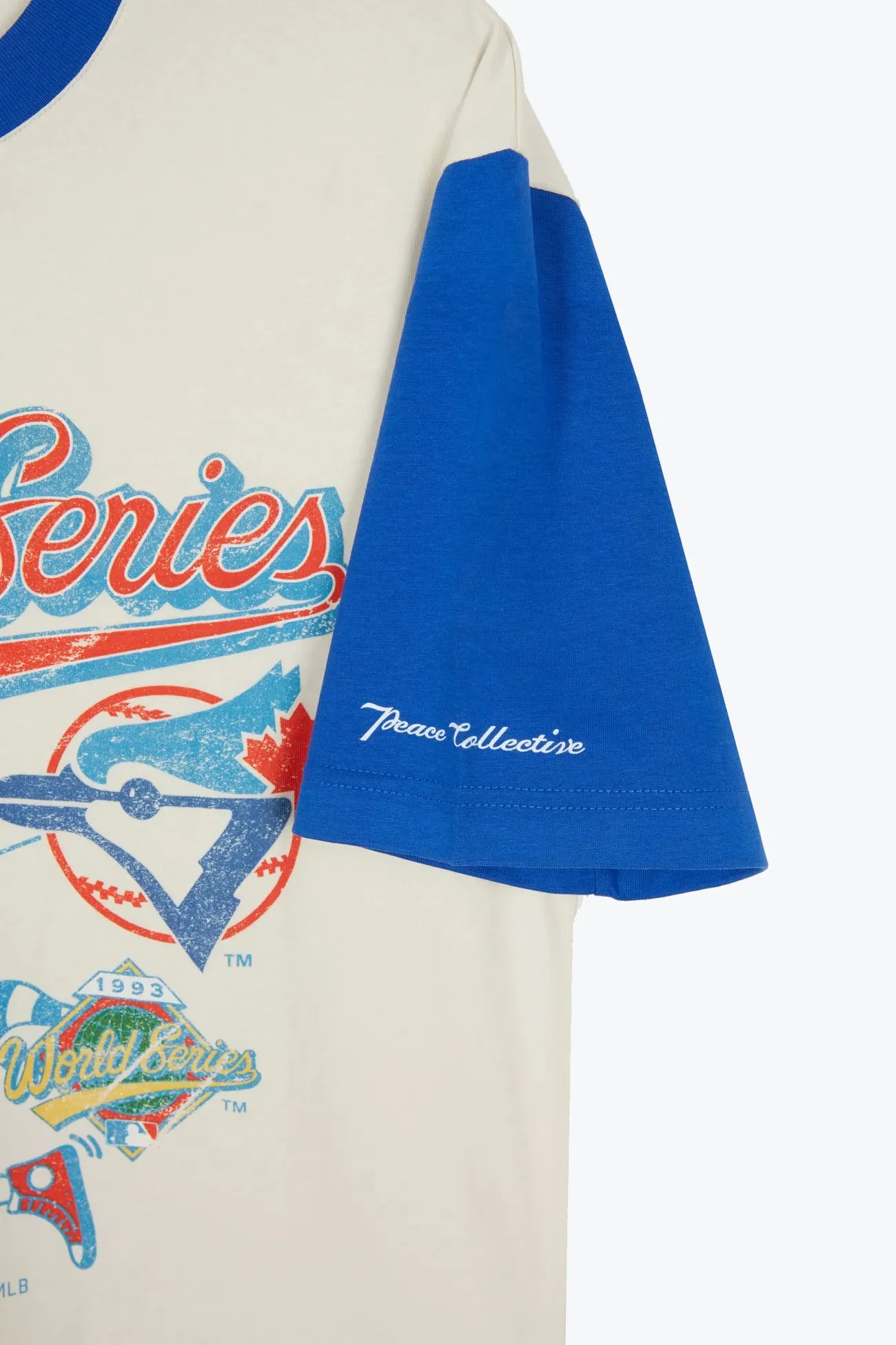 Toronto Blue Jays Raglan Tee - Ivory/Royal sold by Peace-Collective product image thumbnail 3