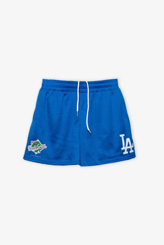 Los Angeles Dodgers 1988 World Series Mesh Shorts - Blue sold by Peace-Collective