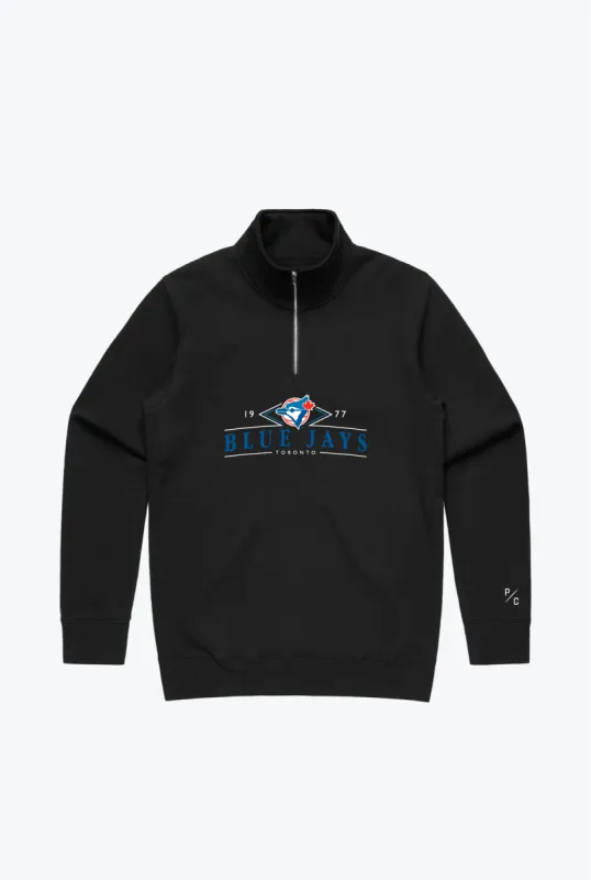Toronto Blue Jays Quarter Zip - Black sold by Peace-Collective